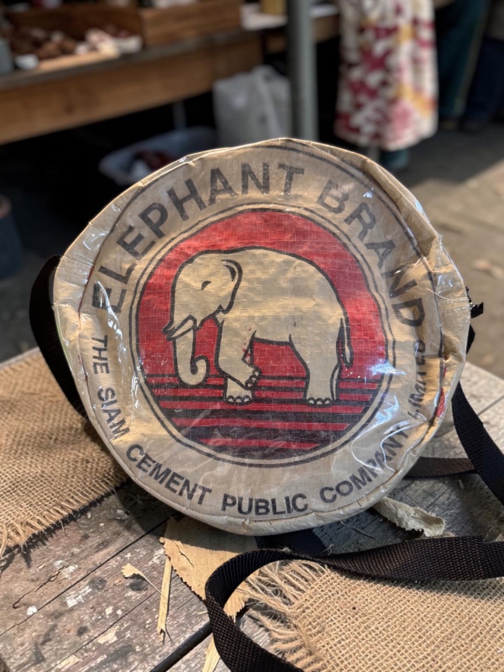 EB Round Bag handcrafted in Cambodia